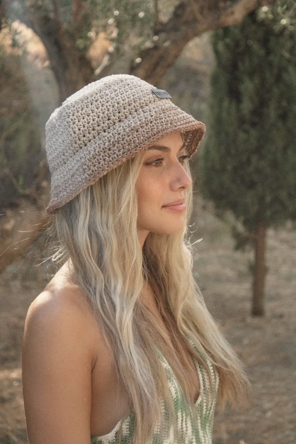 BUCKET Hat -Beige Ombre